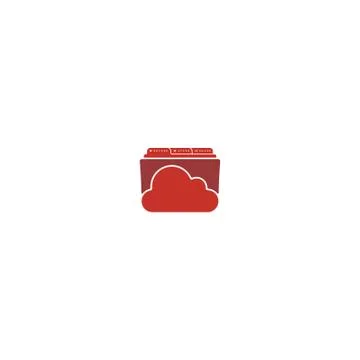 Combination of media + cloud logo design vector Stock Illustration