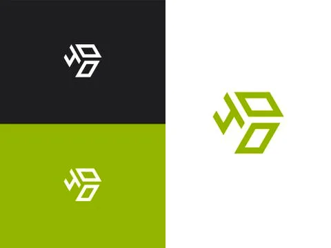 Combination number, stylish vector emblem for design Stock Illustration