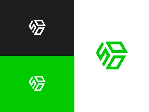 Combination number, stylish vector emblem for design Stock Illustration