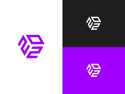 Combination number, stylish vector emblem for design Stock Illustration