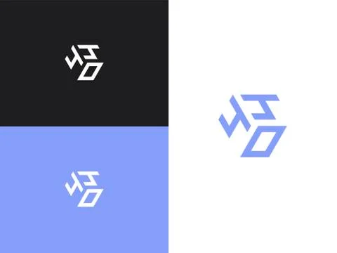 Combination number, stylish vector emblem for design Stock Illustration