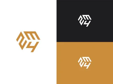 Combination number, stylish vector emblem for design Illustrazione stock