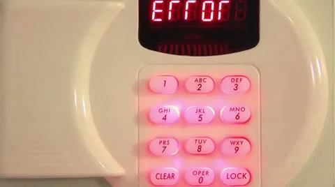 Combination numeric lock on safe Stock Footage 8993109
