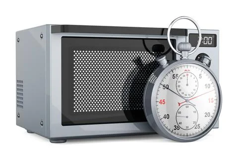 Combination oven, microwave with stopwatch. 3D rendering Stock-Illustration
