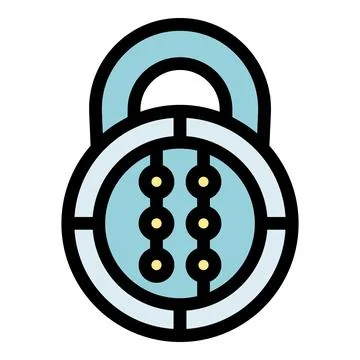 Combination padlock ensuring security and protection Stock Illustration