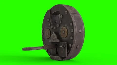 Combination padlock with green background Stock Illustration