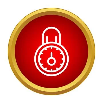 Combination padlock icon securing digital data concept Illustrazione stock