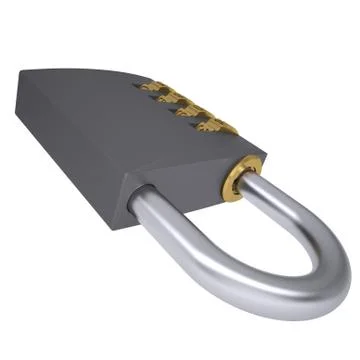 Combination padlock Illustrazione stock
