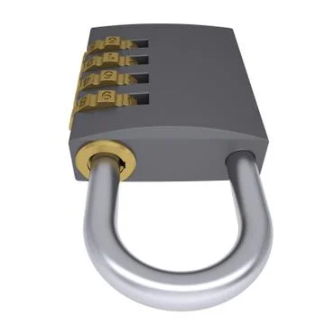 Combination padlock Illustrazione stock