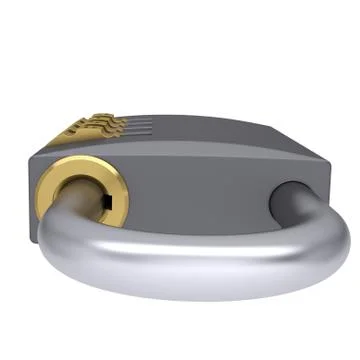 Combination padlock Illustrazione stock