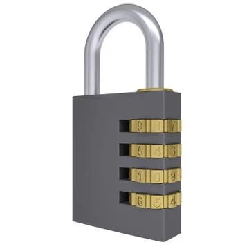 Combination padlock Stock-Illustration