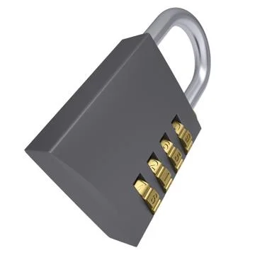 Combination padlock Stock-Illustration