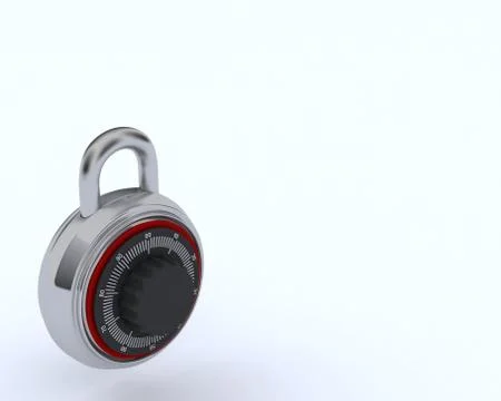 Combination padlock Stock Illustration