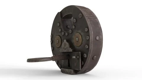Combination padlock with white background Illustrazione stock