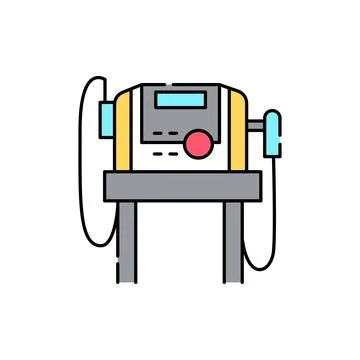 Combination physiotherapy machine olor line icon. Pictogram for web page, mob イラスト素材