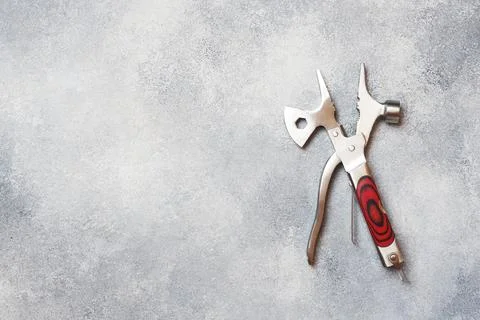 Combination pliers. Tools for cutting solid materials and multiwire cables... 스톡 사진