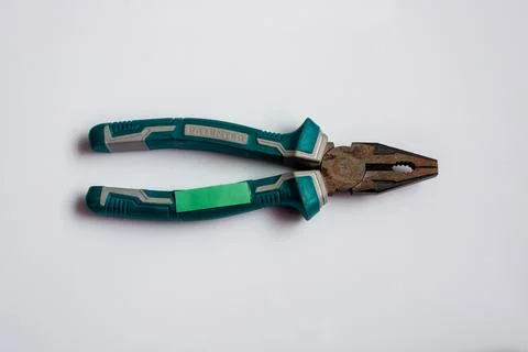Combination Pliers on White Background Stock Photos
