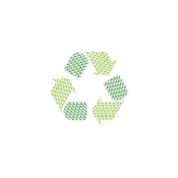 Combination of recycle and leaf logo design vectors Stock Illustration