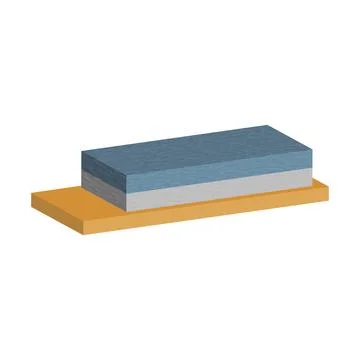 Combination sharpening stone with plastic base isometric shape isolated on .. Stock Illustration