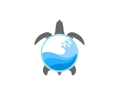 Combination turtle with laundry wash logo Stock Illustration