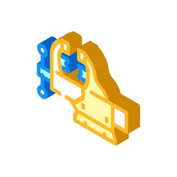 Combination vice isometric icon vector illustration Stock Illustration