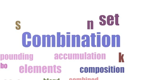 Combination Word Cloud Animated Isolated Stock Footage 99620335
