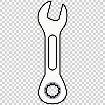 Combination wrench Stock Illustration