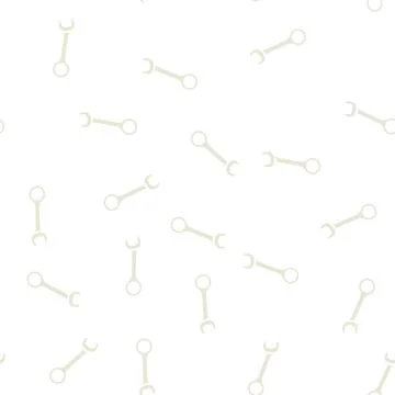 Combination wrench tool glyph seamless pattern Stock Illustration