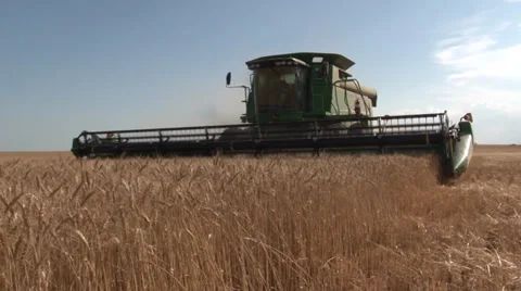 Combine Approaching Stock Footage 35575519