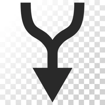 Combine Arrow Down Vector Icon Ilustración de archivo