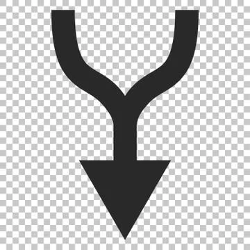 Combine Arrow Down Vector Icon Ilustración de archivo