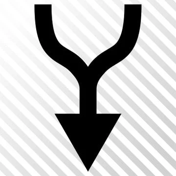 Combine Arrow Down Vector Icon Ilustración de archivo