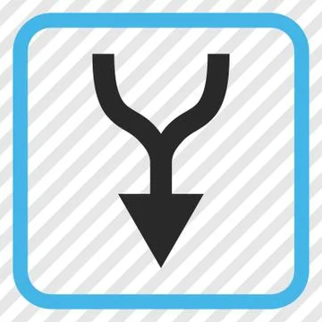 Combine Arrow Down Vector Icon In a Frame Ilustración de archivo