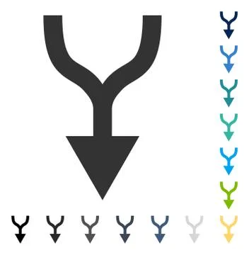 Combine Arrow Down Vector Icon Ilustración de archivo