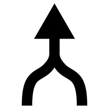 Combine Arrow Up Flat Vector Icon Ilustración de archivo