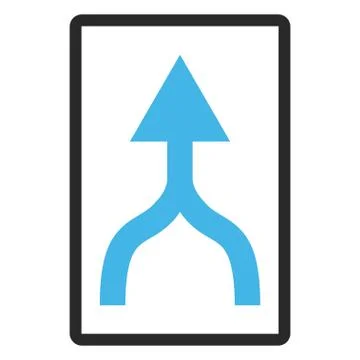 Combine Arrow Up Framed Vector Icon Ilustración de archivo