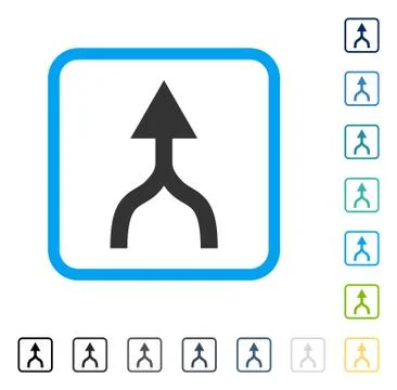 Combine Arrow Up Framed Vector Icon Ilustración de archivo