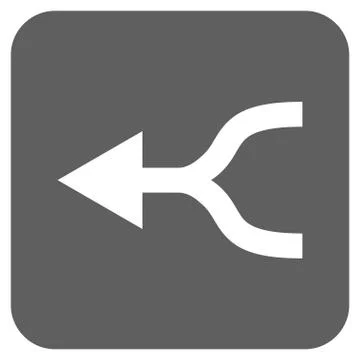 Combine Arrow Left Flat Squared Vector Icon Ilustración de archivo