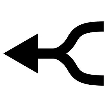 Combine Arrow Left Flat Vector Icon Ilustración de archivo
