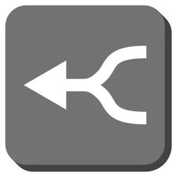 Combine Arrow Left Rounded Square Vector Icon Ilustración de archivo