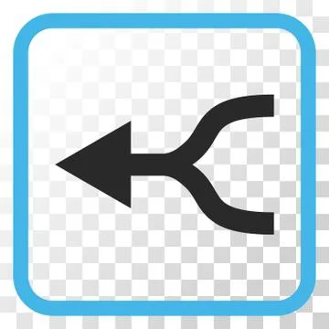 Combine Arrow Left Vector Icon In a Frame Stock Illustration