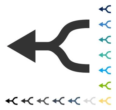 Combine Arrow Left Vector Icon Ilustración de archivo