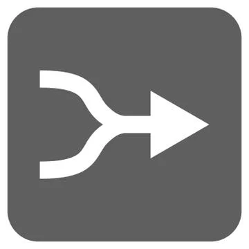 Combine Arrow Right Flat Squared Vector Icon Ilustración de archivo