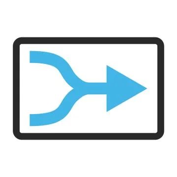 Combine Arrow Right Framed Vector Icon Ilustración de archivo