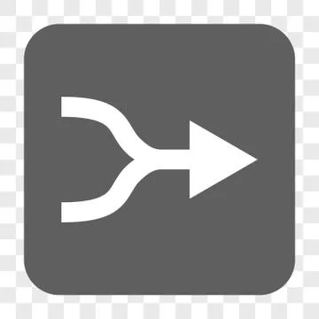 Combine Arrow Right Rounded Square Button Illustrazione stock