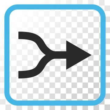 Combine Arrow Right Vector Icon In a Frame Ilustración de archivo