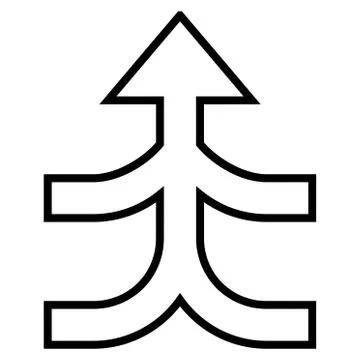 Combine Arrow Up Stroke Vector Icon Ilustración de archivo