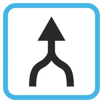 Combine Arrow Up Vector Icon In a Frame Ilustración de archivo