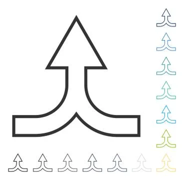 Combine Arrow Up Vector Icon Ilustración de archivo