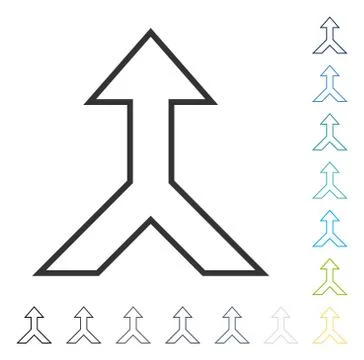 Combine Arrow Up Vector Icon Ilustración de archivo